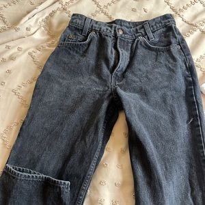 Black straight leg Levi's